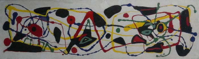 JOHN FRATES LARGE ACRYLIC PAINTING ON BOARD