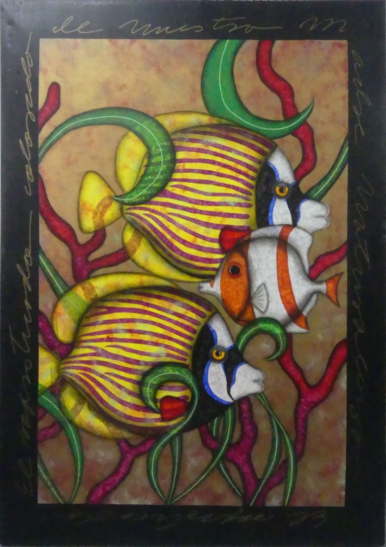 LUIS SOTTIL 'ELEMENTS OF COLOR B' ACRYLIC / CANVAS: Luis Sottil 'Elements of Color B' acrylic painting on canvas. Signed lower left. Measures 70" x 50" x 3 1/2".