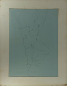 FRANCES DESLOGE 'DANCER' PENCIL DRAWING ON PAPER