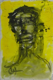 MAXIMO CAMINERO MIXED MEDIA PAINTING ON PAPER