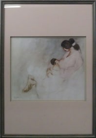 R.C. GORMAN 'LAILA WITH CHILD' OFFSET LITHOGRAPH