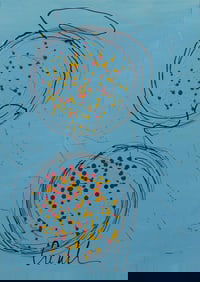 DALE CHIHULY 'STERLING FLOATS' ACRYLIC ON CANVAS