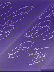 JEFF KOONS MARKER DRAWING ON PAPER