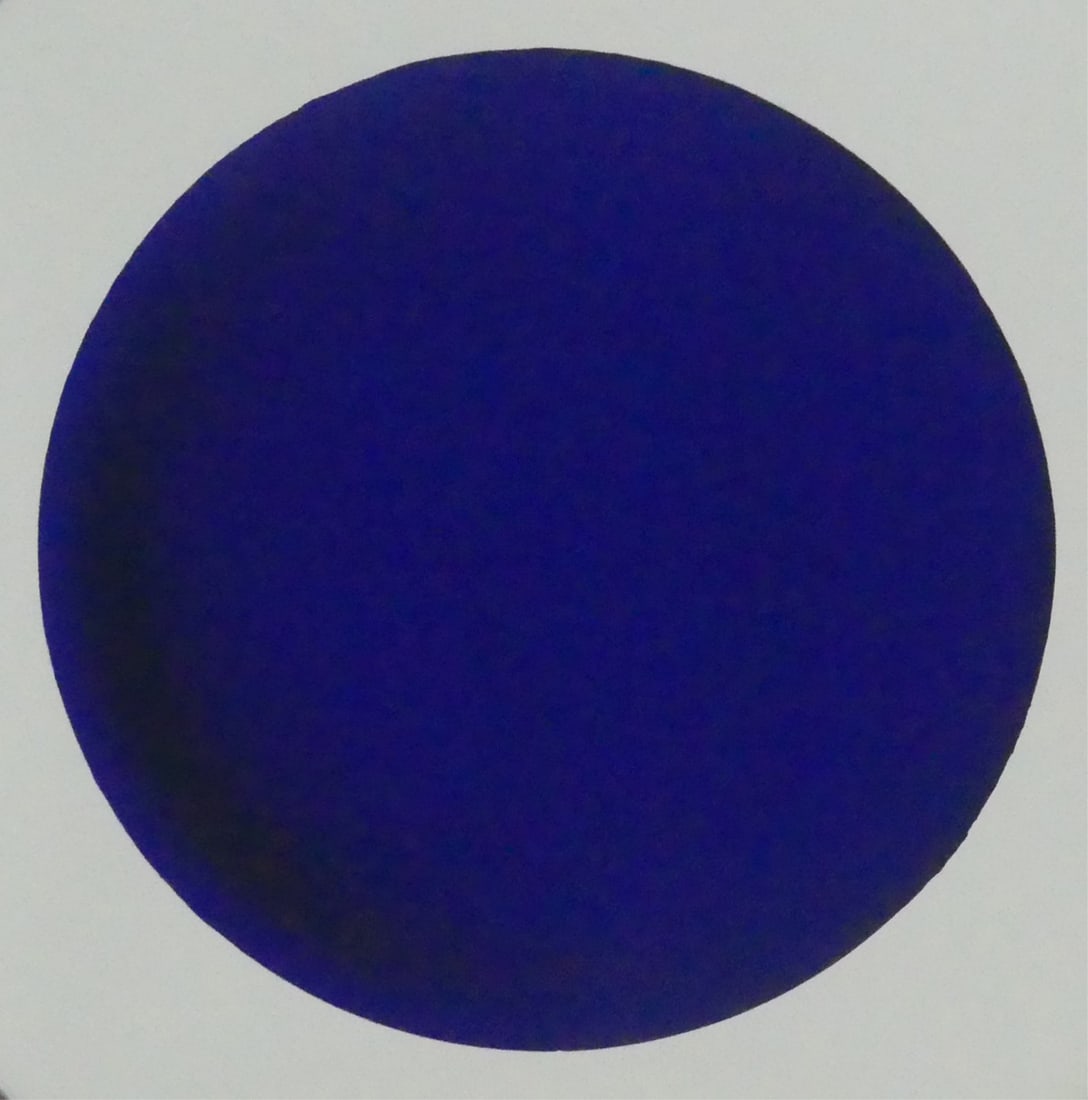 YVES KLEIN 'DISQUE BLEU' LITHOGRAPH: Yves Klein - Disque Bleu IKB 54 color lithograph on wove paper. Sheet measures 21 3/8" x 21".