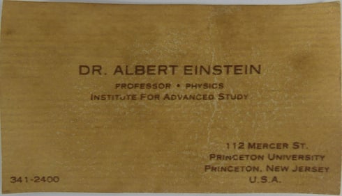 DR. ALBERT EINSTEIN BUSINESS CARD