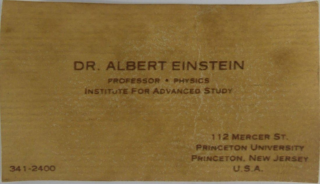 DR. ALBERT EINSTEIN BUSINESS CARD (1 of 4)