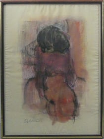 DOBKIN 'NUDE FIGURE' PASTEL ON PAPER
