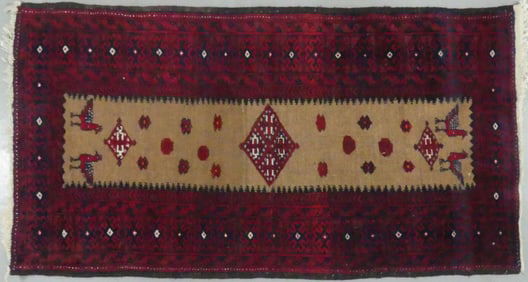 TRIBAL HAND WOVEN WOOL RUG