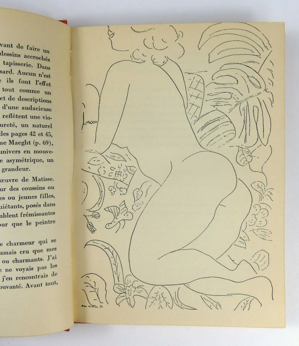 HENRI MATISSE DESSINS AUTOGRAPHED BOOK: Henri Matisse Dessins hardcover book. Second Edition. Pencil signed by Henri Matisse to cover page. Measures 7 3/8" x 5 3/8" x 1/2".