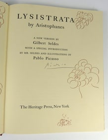LYSISTRATA PABLO PICASSO AUTOGRAPHED BOOK