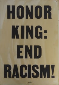 MARTIN LUTHER KING JR 'HONOR KING END RACISM'