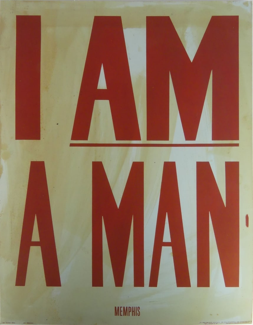 MARTIN LUTHER KING JR. 'I AM A MAN' POSTER (1 of 4)