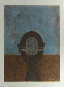 RUFINO TAMAYO 'CABEZA SOBRE FONDO AZUL'