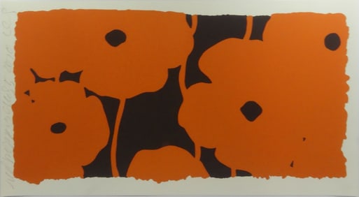DONALD SULTAN 'EIGHT POPPIES' PRINT IN COLORS