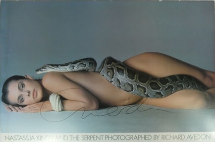 RICHARD AVEDON NASTASSJA & SERPENT SIGNED POSTER