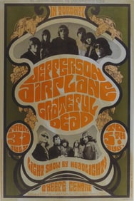 JEFFERSON AIRPLANE / GRATEFUL DEAD CONCERT POSTER