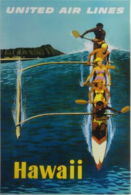 UNITED AIR LINES 'HAWAII' TRAVEL POSTER