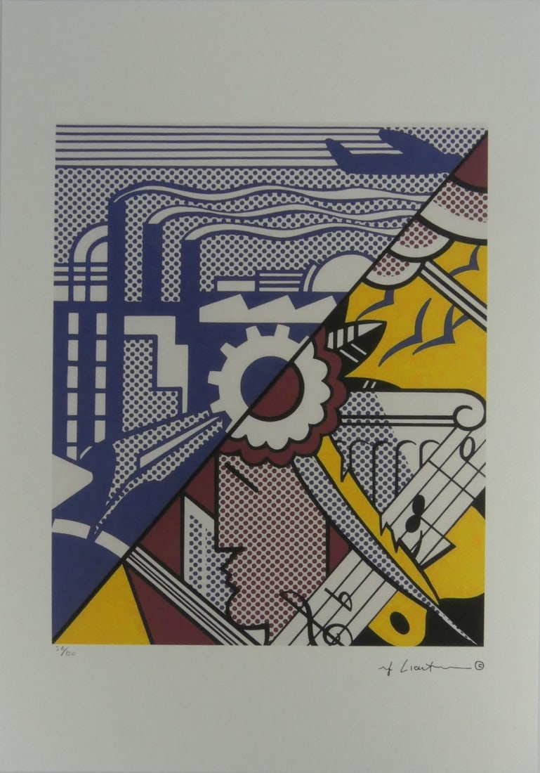 ROY LICHTENSTEIN 'INDUSTRY & THE ARTS II' LITHO (1 of 8)