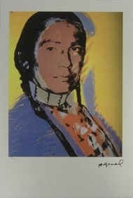 ANDY WARHOL 'RUSSELL MEANS' LITHOGRAPH