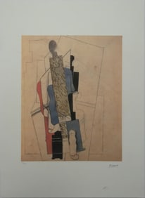 PABLO PICASSO 'MAN SEATED IN ARMCHAIR' LITHOGRAPH