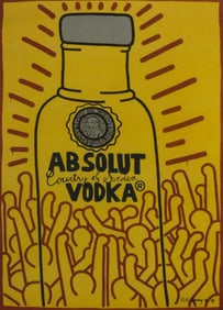 KEITH HARING 'ABSOLUT VODKA' POSTER