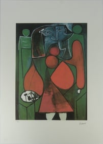PABLO PICASSO 'FEMME EN ROUGE' LITHOGRAPH