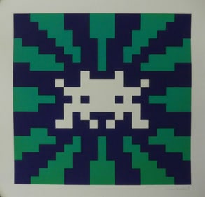 INVADER 'SUNSET (BLUE AND GREEN)