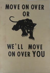 BLACK PANTHERS 'MOVE ON OVER...' POSTER