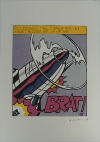 ROY LICHTENSTEIN 'AS I OPENED FIRE' LITHOGRAPH