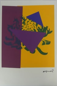 ANDY WARHOL 'CHRYSANTHEMUM' LITHOGRAPH