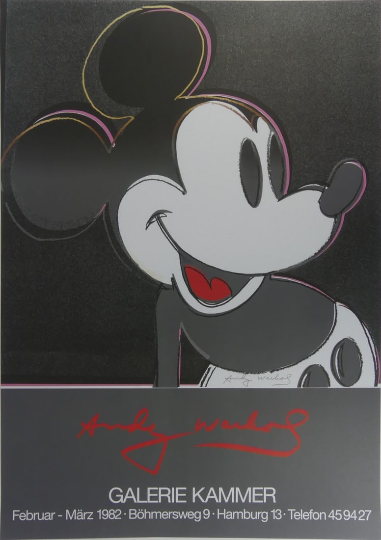 ANDY WARHOL 'MICKEY MOUSE' SIGNED POSTER (1 of 6)