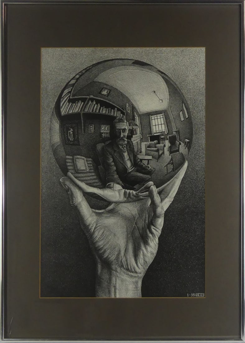 M.C. ESCHER 'HAND WITH REFLECTION' OFFSET LITHO (1 of 5)