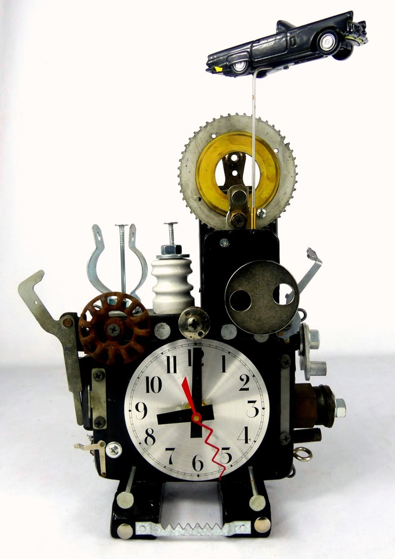 RICHARD BIRKETT MODERN FOUND OBJECT CLOCK (1 of 9)