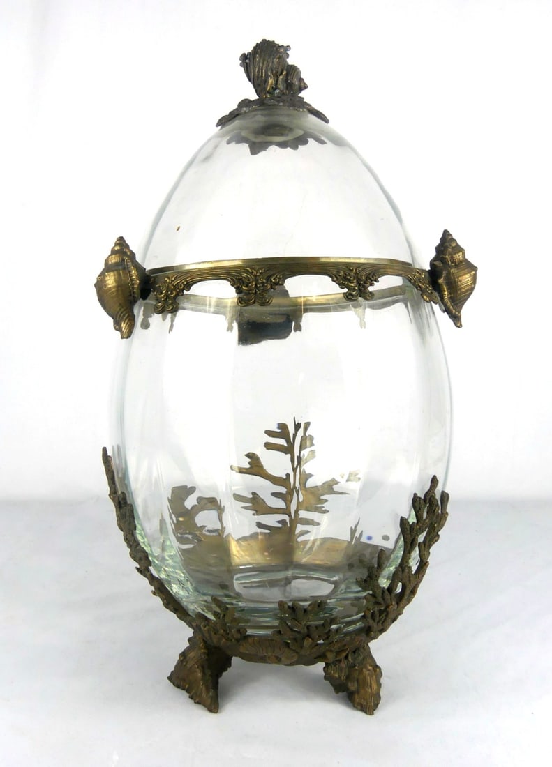 CASTILIAN IMPORTS SEASHELL GLASS EGG (1 of 8)