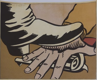 ROY LICHTENSTEIN 'FOOT AND HAND' SIGNED LITHOGRAPH
