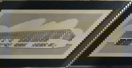 ROY LICHTENSTEIN 'REAL ESTATE' COLOR LITHOGRAPH