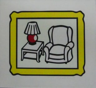 ROY LICHTENSTEIN 'RED LAMP' LITHOGRAPH