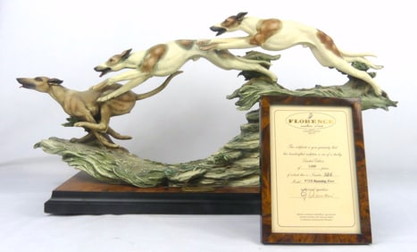 GIUSEPPE ARMANI 'RUNNING FREE' GREYHOUND SCULPTURE