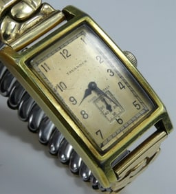 TAVANNES ART DECO TANK WRISTWATCH