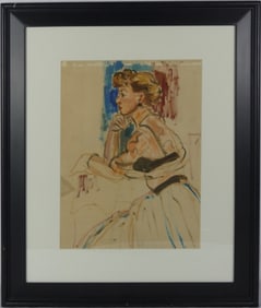 ELAINE DE KOONING (ATTR) WATERCOLOR ON PAPER