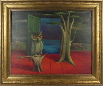 GERTRUDE ABERCROMBIE OIL PAINTING ON MASONITE