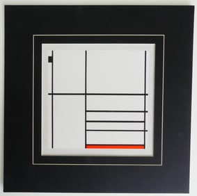 PIET MONDRIAN COMPOSITION IN BLACK, WHITE & RED