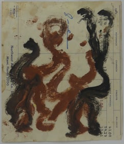 PURVIS YOUNG PAINTING ON RECEIPT PAPER