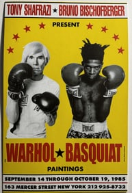 ANDY WARHOL JEAN BASQUIAT SHAFRAZI BOXING POSTER