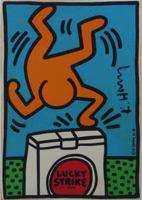 KEITH HARING 'LUCKY STRIKE' SIGNED PRINT