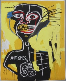 JEAN-MICHEL BASQUIAT 'CABEZA' COLOR SCREENPRINT