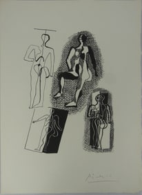 PICASSO 'HELENE CHEZ ARCHIMEDE' SIGNED WOODCUT