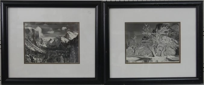2pc ANSEL ADAMS YOSEMITE PHOTO-LITHOS