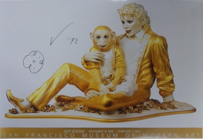 JEFF KOONS 'MICHAEL JACKSON & BUBBLES' SIGNED