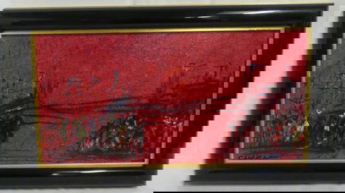 PASCAL CUCARO ABSTRACT FIGURES OIL PAINTING CANVAS